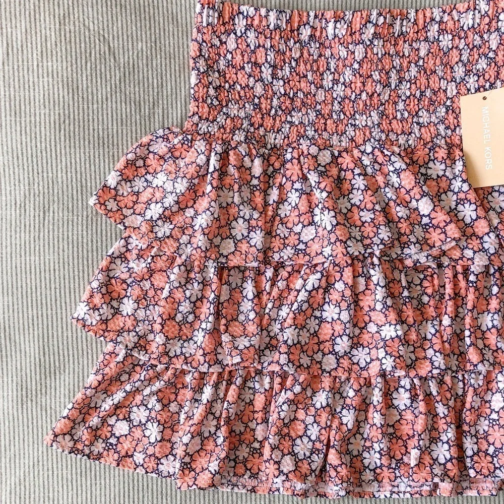 MICHAEL Kors Tiered Ruffle floral skirt - Picture 6 of 10